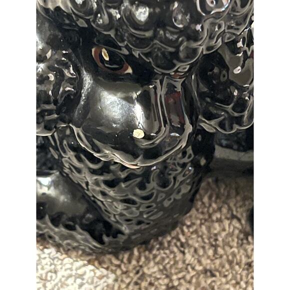 Black Poodle Ceramic Gold Gilt Vtg MCM Atlantic Mold - Picture 11 of 15